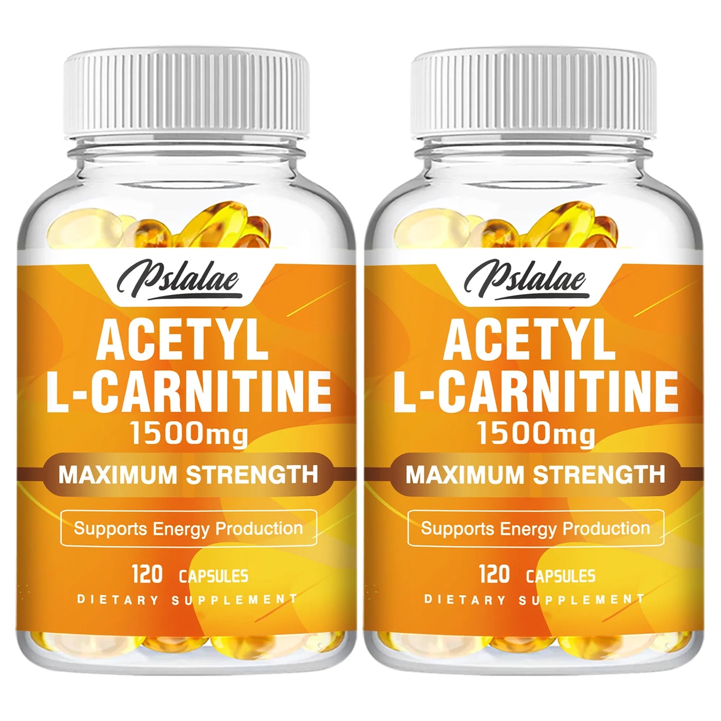 Acetyl L-Carnitine Capsules - Supports Memory Focus, Increase Body Performance, Metabolic Energy - 120 Capsules
