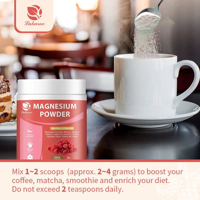 120G magnesium powder mixed with multiple vitamins as an auxiliary and emotional support supplement to relieve stress help sleep