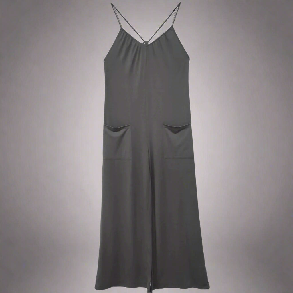 Women’s Pleated Chest Cross-Strap Jumpsuit
