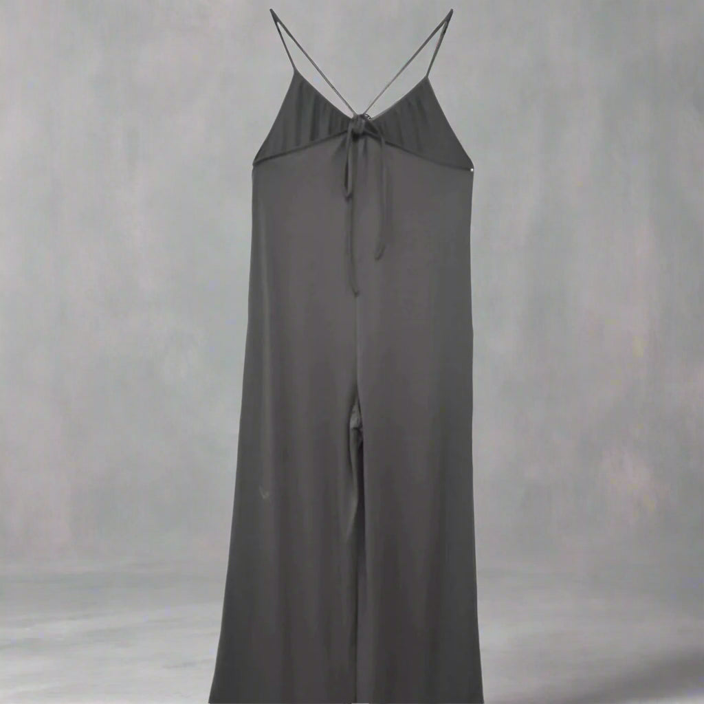 Women’s Pleated Chest Cross-Strap Jumpsuit