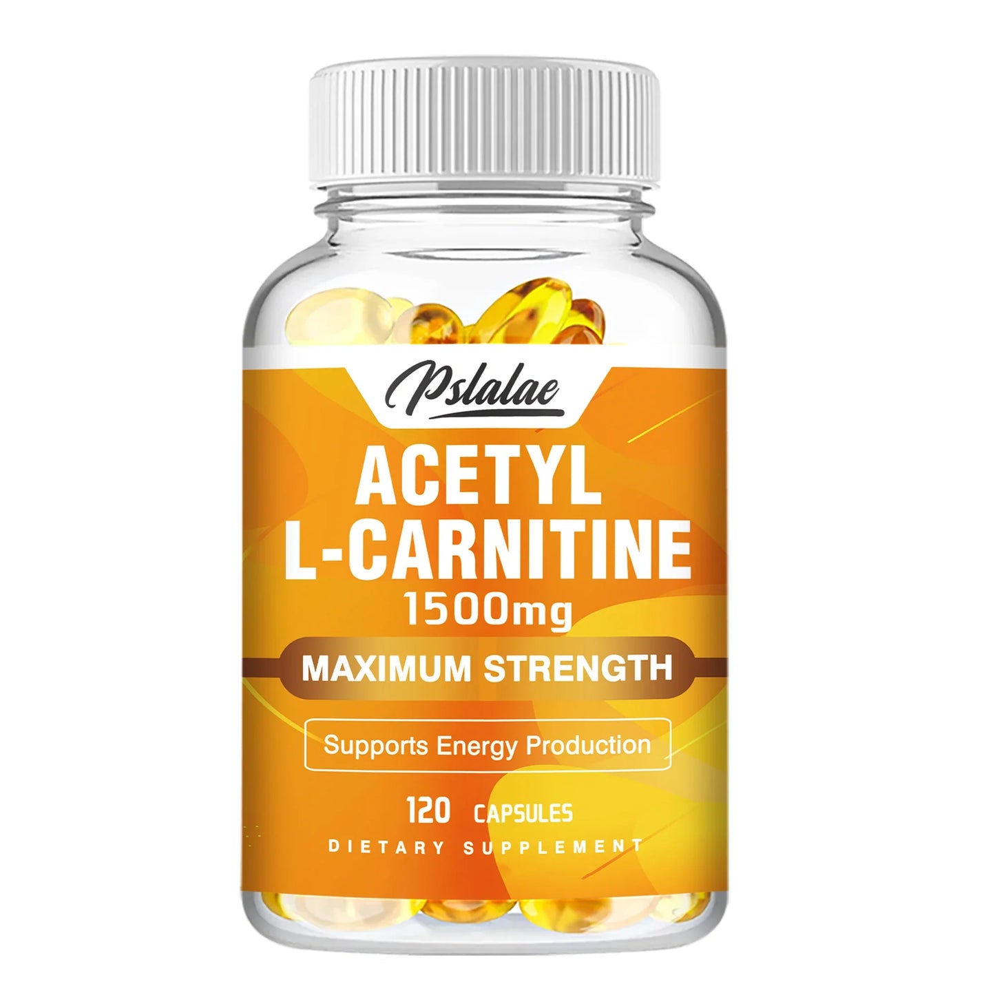 Acetyl L-Carnitine Capsules - Supports Memory Focus, Increase Body Performance, Metabolic Energy - 120 Capsules